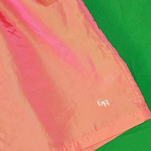 Mens Womens Orange Pink Irredescent Shorts Unisex Medium - Picture 3 of 4